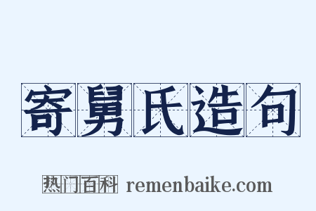 寄舅氏造句是什么意思的图片